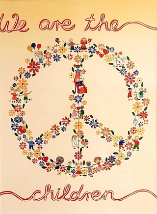 "We are the children"
Auftragsarbeit 
Acrylmischtechnik auf Bristolkarton