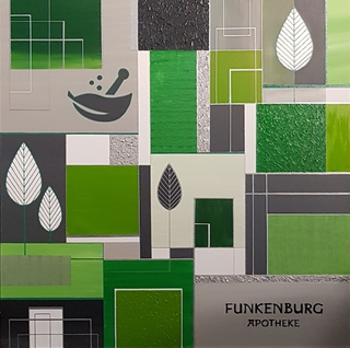 "Funkenburg Apotheke"
Auftragsarbeit  
Acrylmischtechnik auf Leinwand