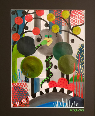 Paradies (Acryl-Pastellmischtechnik auf Bristolkarton, gerahmt, 40x50cm) 