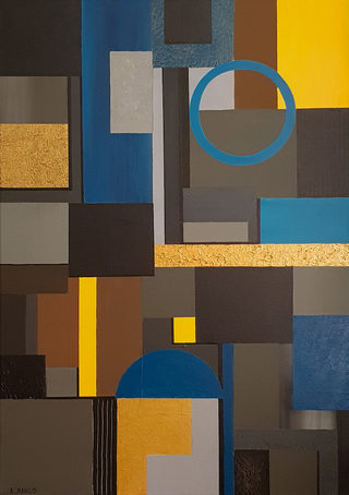 ohne Titel (50x70cm, Acryl auf Leinwand)